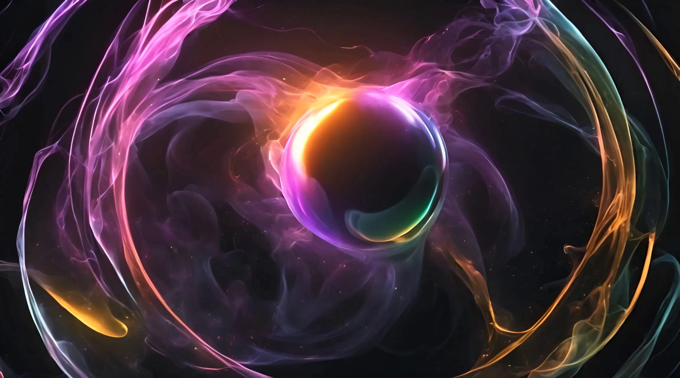Color Burst Abstract Spherical Aura Clip